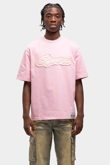 RIVERO - EMBOSSED OVERSIZED T-SHIRT PINK