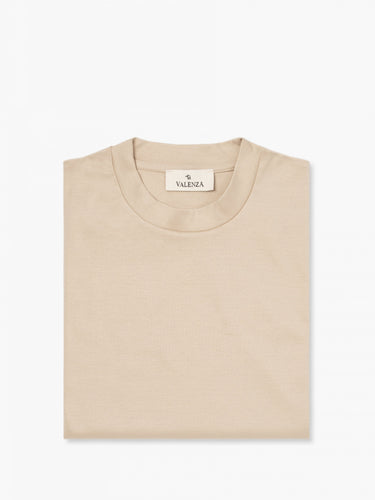 VALENZA - INTERLOCK SUPIMA T-SHIRT BEIGE 