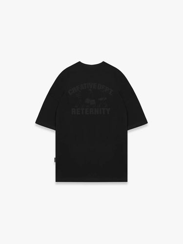 RETERNITY - CREATIVE DEPT LOGO T-SHIRT - BLACK