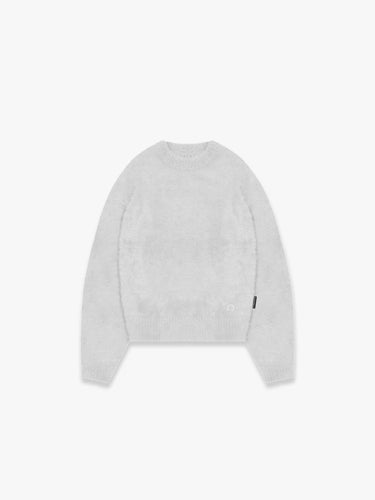 RETERNITY - ESSENTIAL FURRY KNIT SWEATER - LIGHT GREY