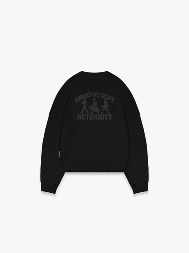 RETERNITY - CREATIVE DEPT LOGO KNIT SWEATER - BLACK