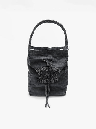 RETERNITY - CREATIVE DEPT LOGO TOTE BAG - BLACK DENIM