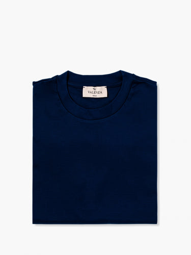 VALENZA - INTERLOCK SUPIMA T-SHIRT BLUE 