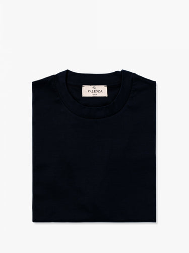 VALENZA - INTERLOCK SUPIMA T-SHIRT NAVY