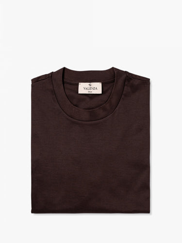 VALENZA - INTERLOCK SUPIMA T-SHIRT EBONY BROWN