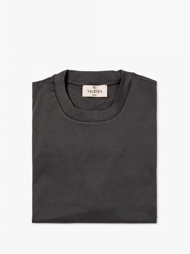 VALENZA - INTERLOCK SUPIMA T-SHIRT DARK GREY