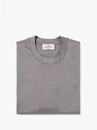 VALENZA - INTERLOCK SUPIMA T-SHIRT GREY