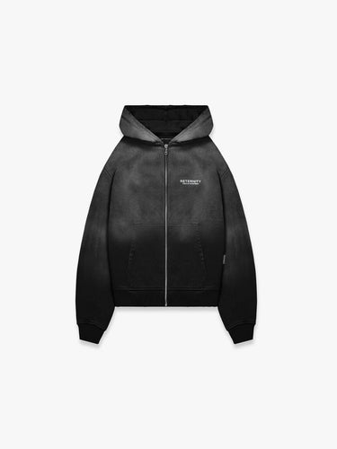 RETERNITY - CREATIVE DEPT ZIP-HOODIE - FADED BLACK