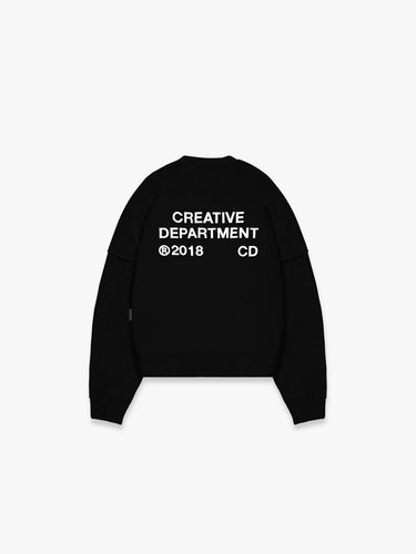 RETERNITY - CREATIVE DEPT LOGO KNIT SWEATER - BLACK