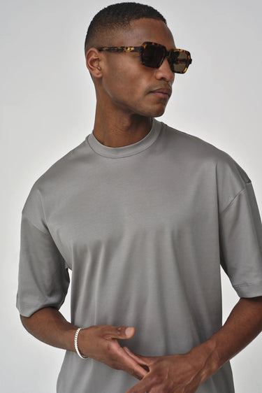 VALENZA - INTERLOCK SUPIMA OVERSIZED T-SHIRT GREY