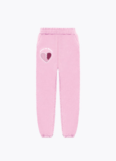 BILLION AND BEYOND - CRACK HEART SWEATPANTS PINK