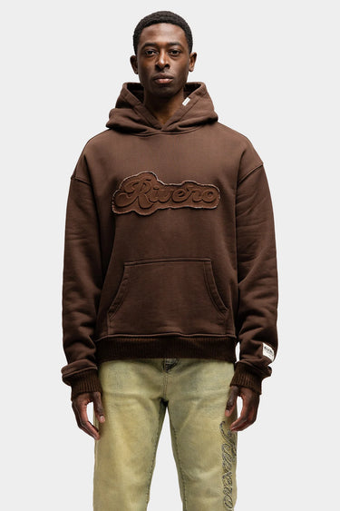 RIVERO - EMBOSSED HOODIE BROWN