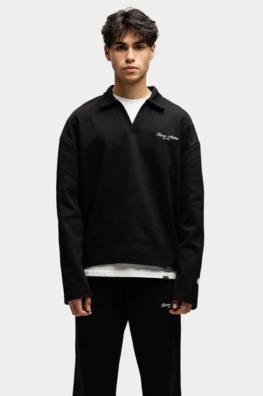 RIVERO - POLO LONGSLEEVE BLACK