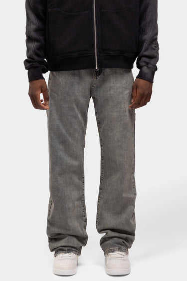 RIVERO - RELAXED VINTAGE WASHED EMBOSSED DENIM JEANS