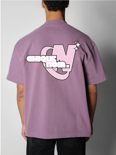 CHIC NOIR - FUTURE LOGO TEE PLUM