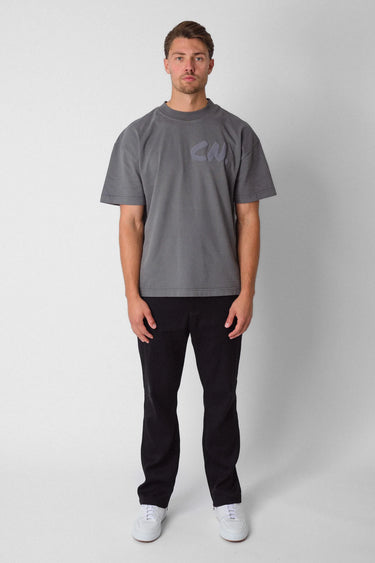 CHIQUE NOIR - CN LOGO TEE GREY