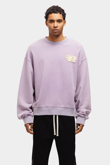 RIVERO - SCRIPT WASHED SWEATER PURPLE