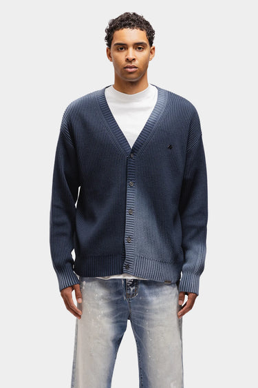 RIVERO - KNITTED CARDIGAN WASHED NAVY