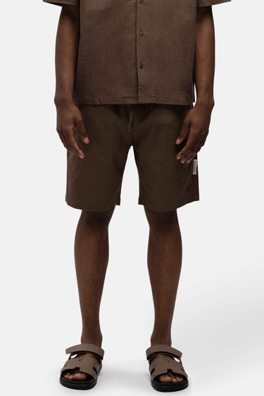 RIVERO - LINEN SHORT BROWN