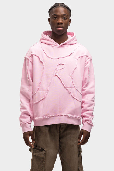 RIVERO - RAW SEAM HEAVY OVERSIZED HOODIE PINK