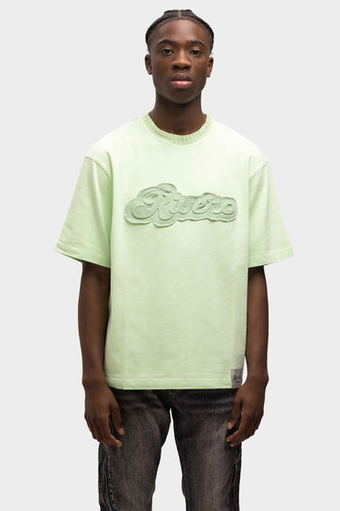 RIVERO - EMBOSSED OVERSIZED T-SHIRT GREEN