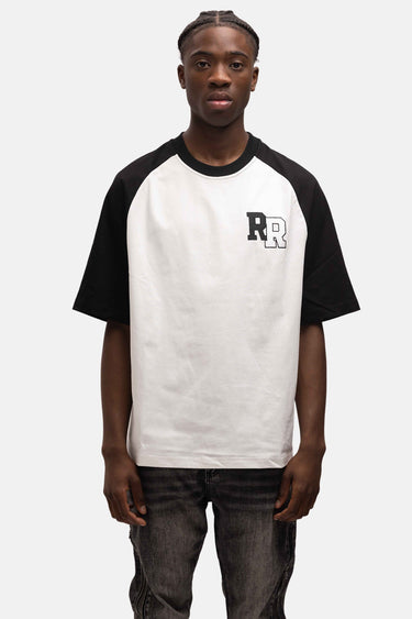 RIVERO - COLLEGE OVERSIZED T-SHIRT WHITE BLACK