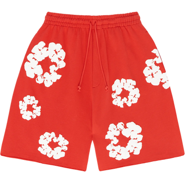 DENIM TEARS - THE COTTON WREATH SHORT RED