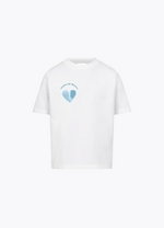 BILLION AND BEYOND - CRACK HEART TEE WHITE BABY BLUE