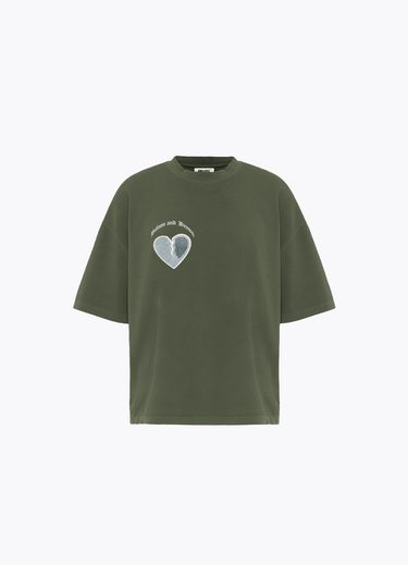 BILLION AND BEYOND - CRACK HEART TEE MOSS