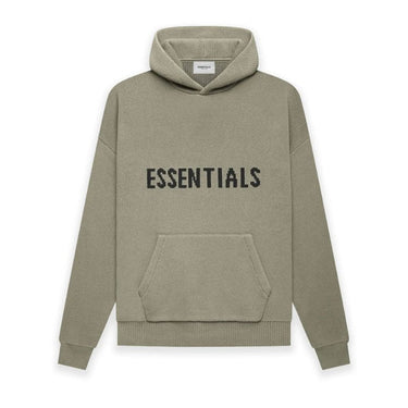 FEAR OF GOD ESSENTIALS KNIT PULLOVER HOODIE PISTACIO