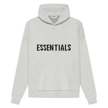 FEAR OF GOD ESSENTIALS KNIT PULLOVER HOODIE OATMEAL